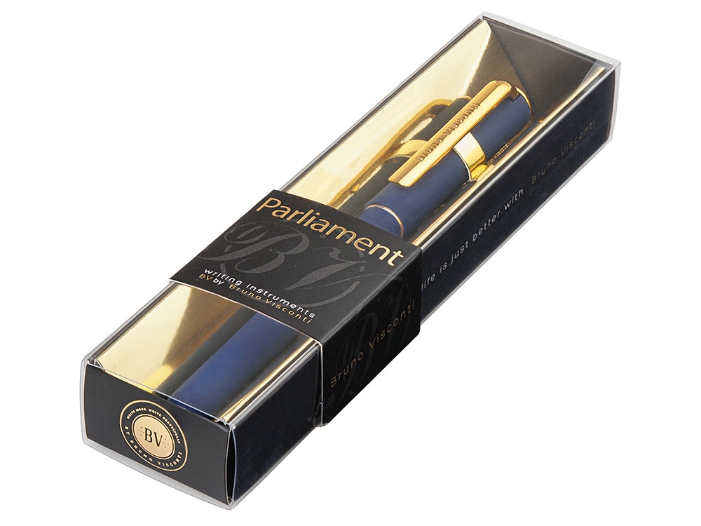 Ручка пластиковая шариковая Parliament, 0,7 мм, синие чернила, темно-синий/золотистый Ручка пластиковая шариковая Parliament, 0,7 мм, синие чернила, темно-синий/золотистый