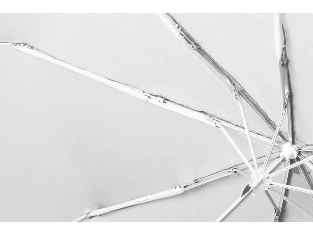 Зонт складной Tempe, механический, 3 сложения, с чехлом, белый