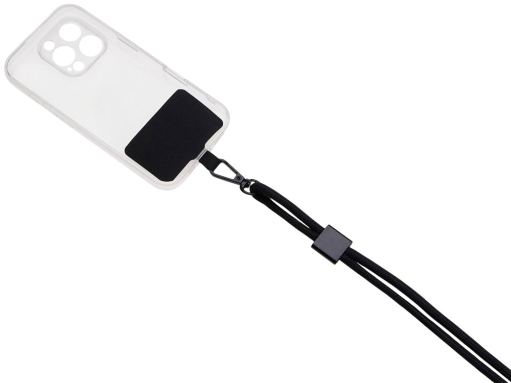 Ремешок на шею для телефона Риксо, черный Ремешок на шею для телефона Риксо, черный
