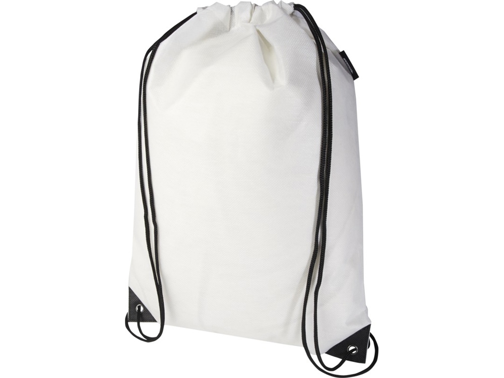 Рюкзак-мешок  на шнурке Evergreen из переработанного нетканого материала, белый