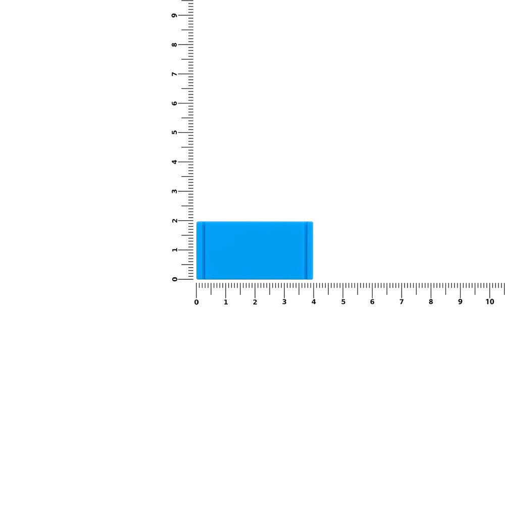 Лейбл из ПВХ Dzeta, XS, голубой