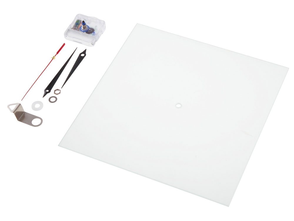 Часы настенные квадратные из стекла 28х28 см Nile Часы настенные квадратные из стекла 28х28 см Nile