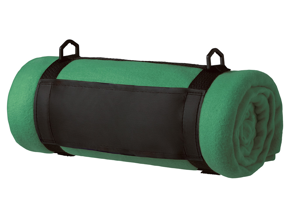 Плед Нежность с плечевым ремнем, зеленый