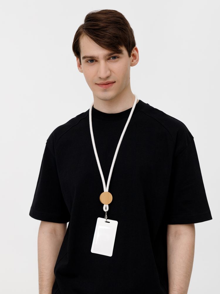 Шнурок для бейджа Tube Wood, белый Шнурок для бейджа Tube Wood, белый