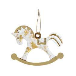 Ёлочная игрушка Лошадка (белый)