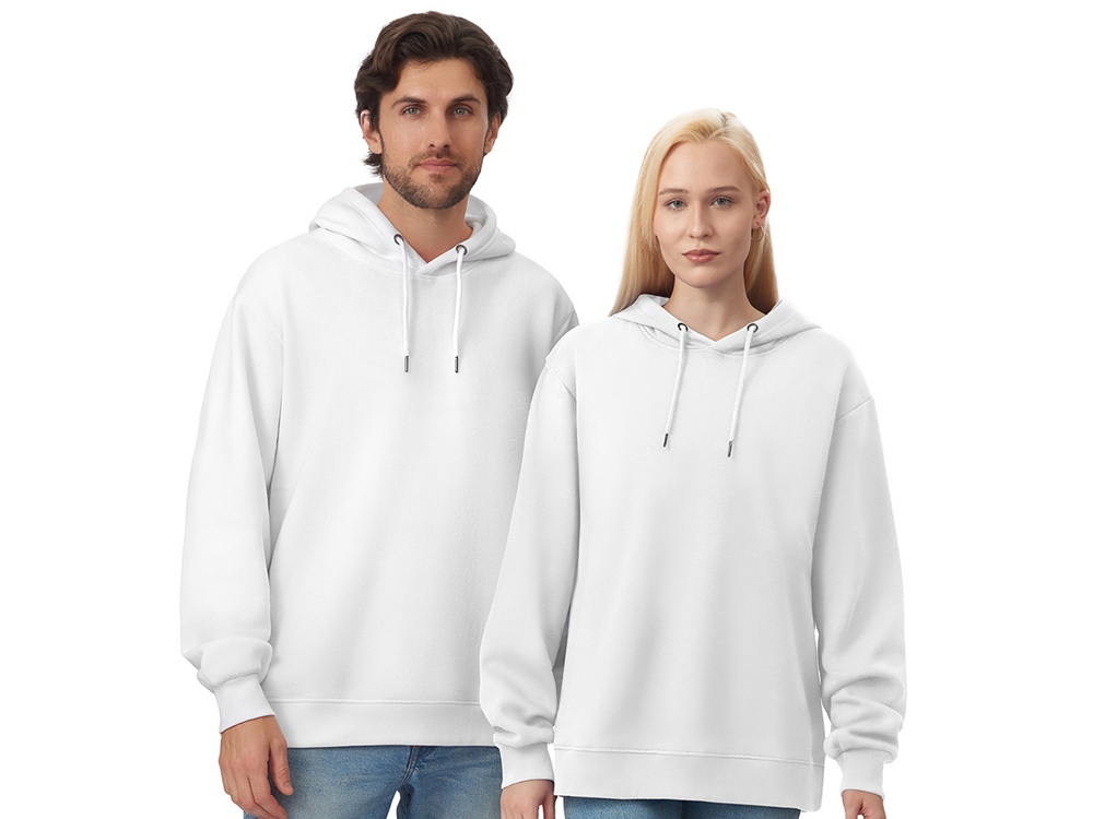 Толстовка с капюшоном Lisbon унисекс, белый