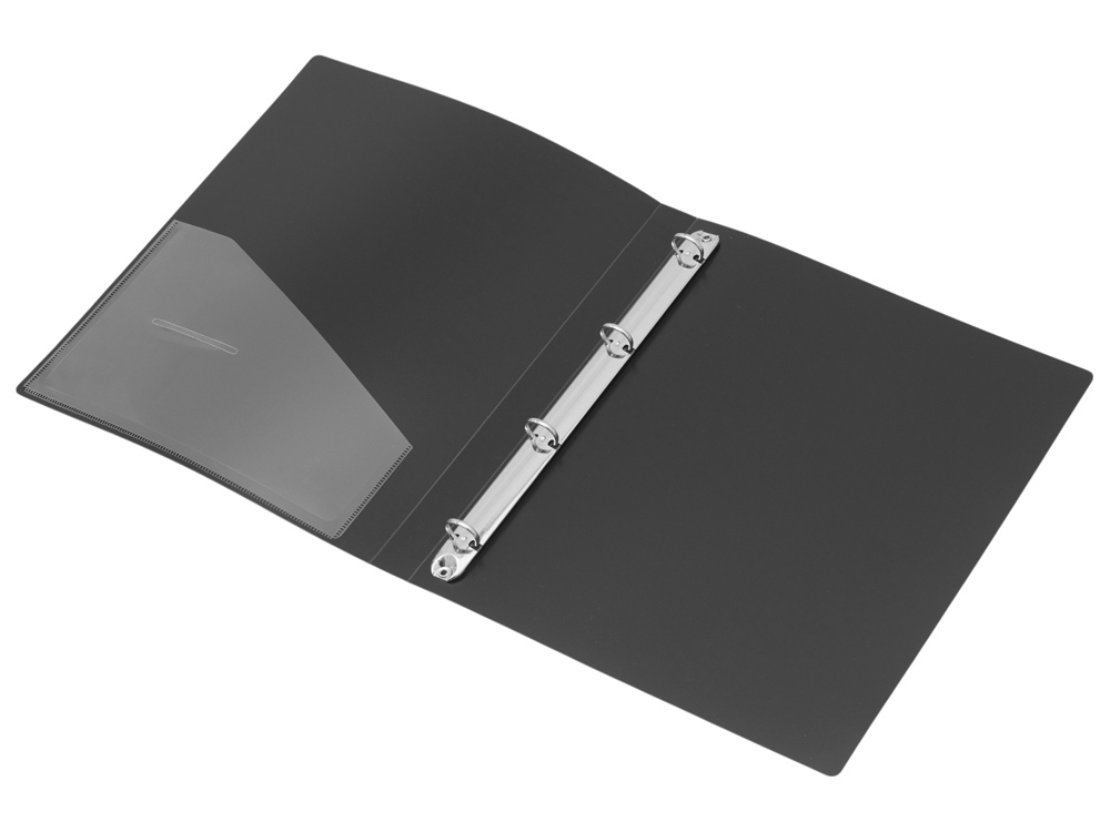 Папка на 4-х кольцах А4, черная