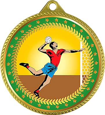 Медаль гандбол (зеленая)