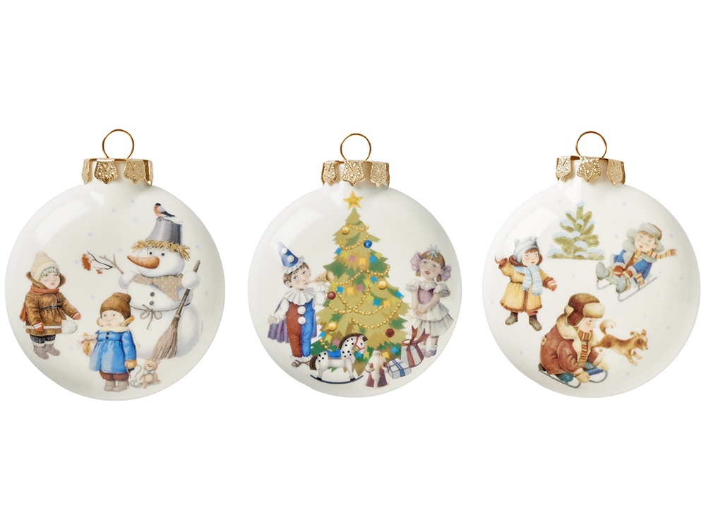 Набор новогодникх шаров, 3 шт