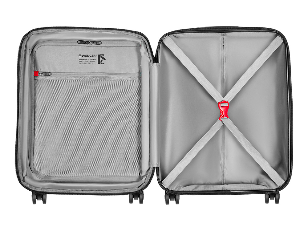 Чемодан WENGER Prymo, чёрный, малый, 40х55х20 см, 36 л, ABS+PC