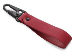 Брелок-ремувка из эко-кожи с карабином Domino, красный