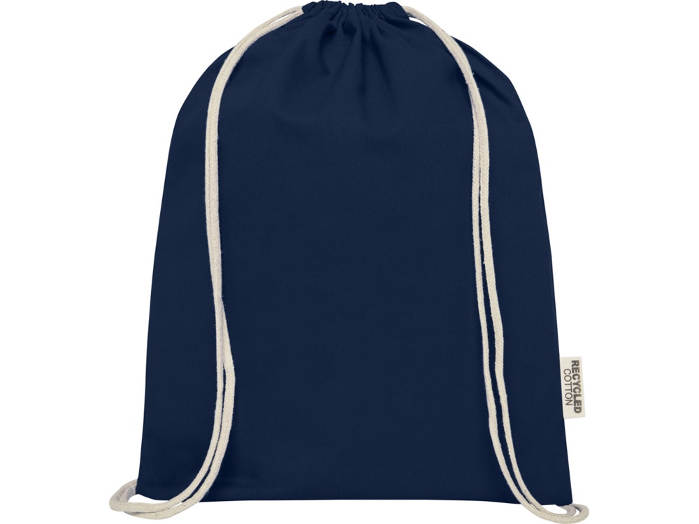 Oregon сумка-кисет из переработанного хлопка, сертифицированного согласно GRS, плотностью 140 г/м² - Темно - синий Oregon сумка-кисет из переработанного хлопка, сертифицированного согласно GRS, плотностью 140 г/м² - Темно - синий