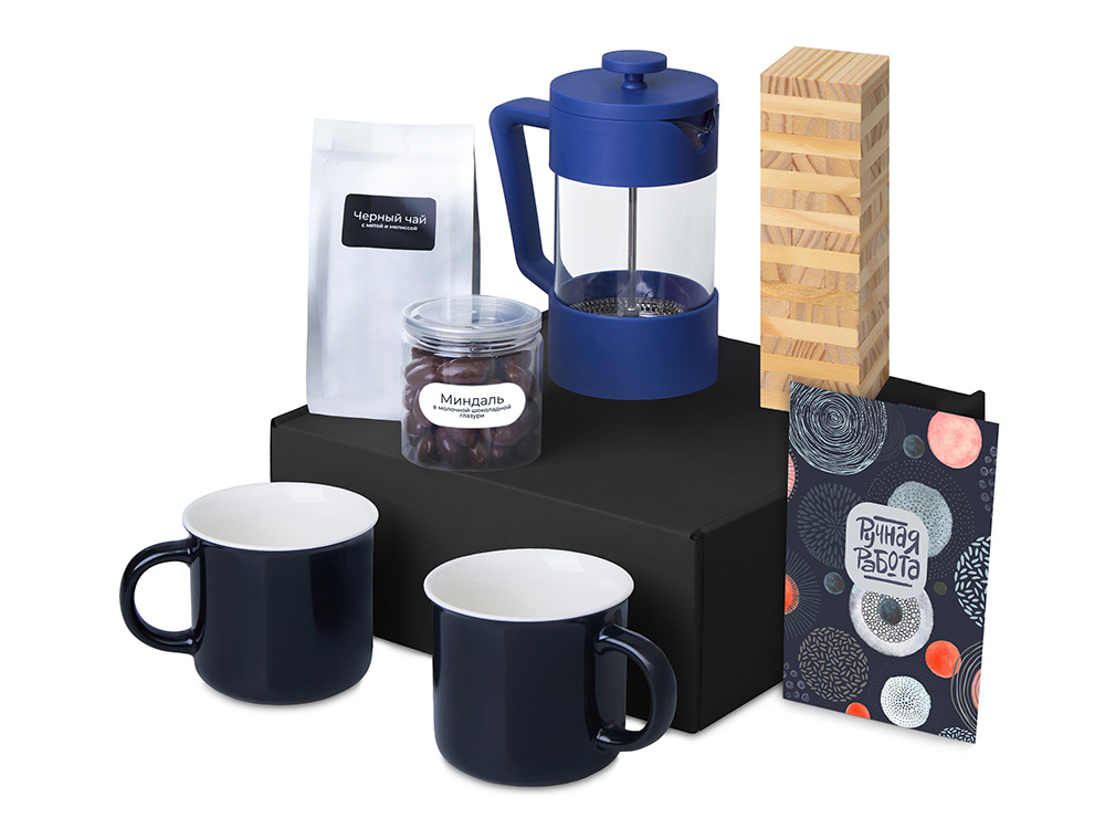Подарочный набор Re:y. Together с френчпрессом, кружками и дженгой Подарочный набор Re:y. Together с френчпрессом, кружками и дженгой