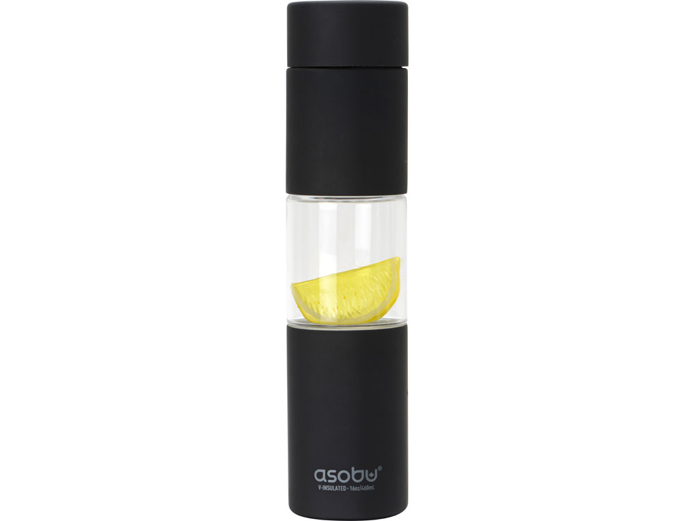 Бутылка для воды FLAVOUR U SEE, 460 мл, черный (Р)