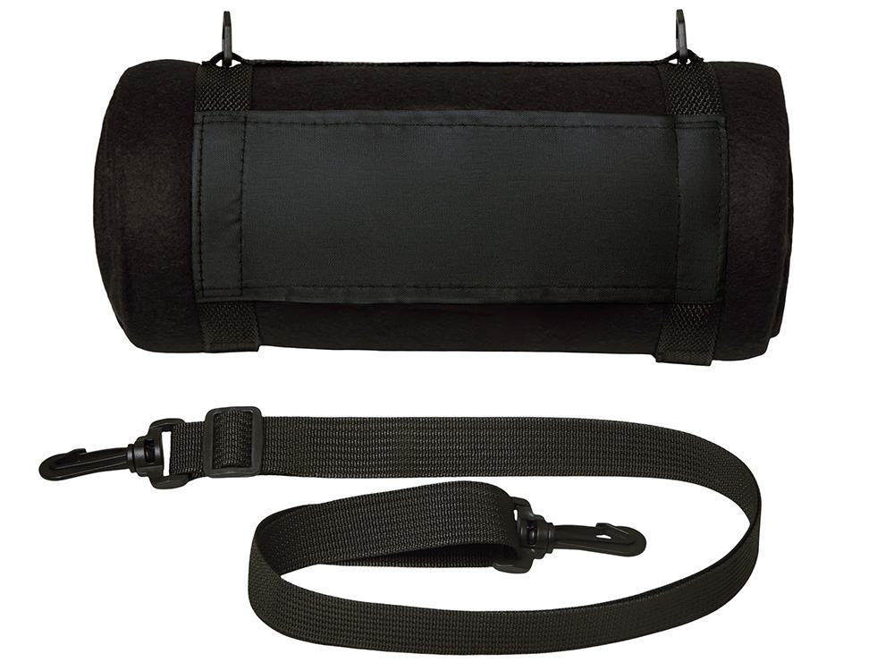 Плед Нежность с плечевым ремнем, черный