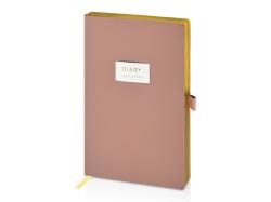 Ежедневник недатированный А5 Morandi. Пыльная роза с нашивкой, пыльно-розовый Ежедневник недатированный А5 Morandi. Пыльная роза с нашивкой, пыльно-розовый