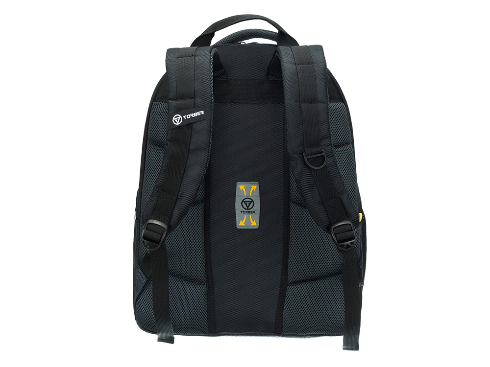 Рюкзак TORBER МЕГАПОЛИС с отделением для ноутбука 15.6, чёрный/серый, полиэстер, 35,5 х 23 х 45 см Рюкзак TORBER МЕГАПОЛИС с отделением для ноутбука 15.6, чёрный/серый, полиэстер, 35,5 х 23 х 45 см