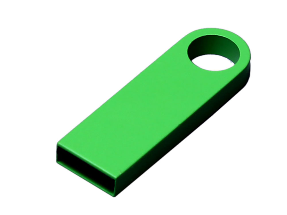 USB 2.0-флешка на 128 Гб с мини чипом и круглым отверстием, зеленый