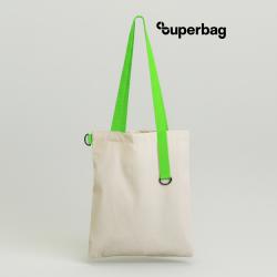 Шоппер Superbag (неокрашенный с салатовым)