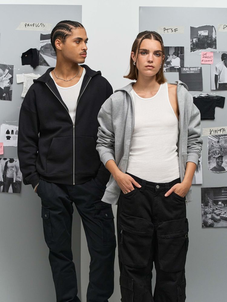 Толстовка унисекс на молнии Jelo, черная Толстовка унисекс на молнии Jelo, черная