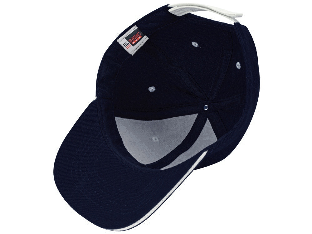 Бейсболка New Castle 6-ти панельная, синий/натуральный