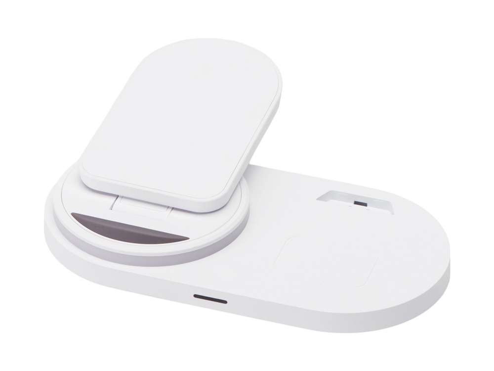 Складная зарядная станция с беспроводной зарядкой Flashport, 15 Вт, белый