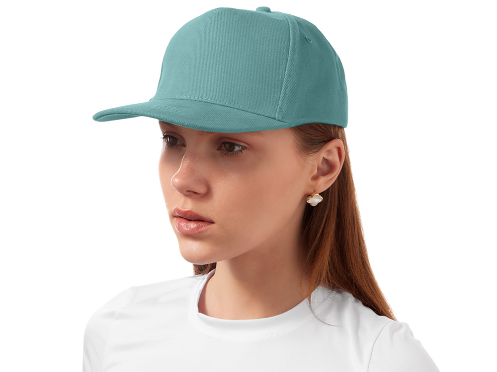 Бейсболка Florida 350 5-панельная, припылено-бирюзовый