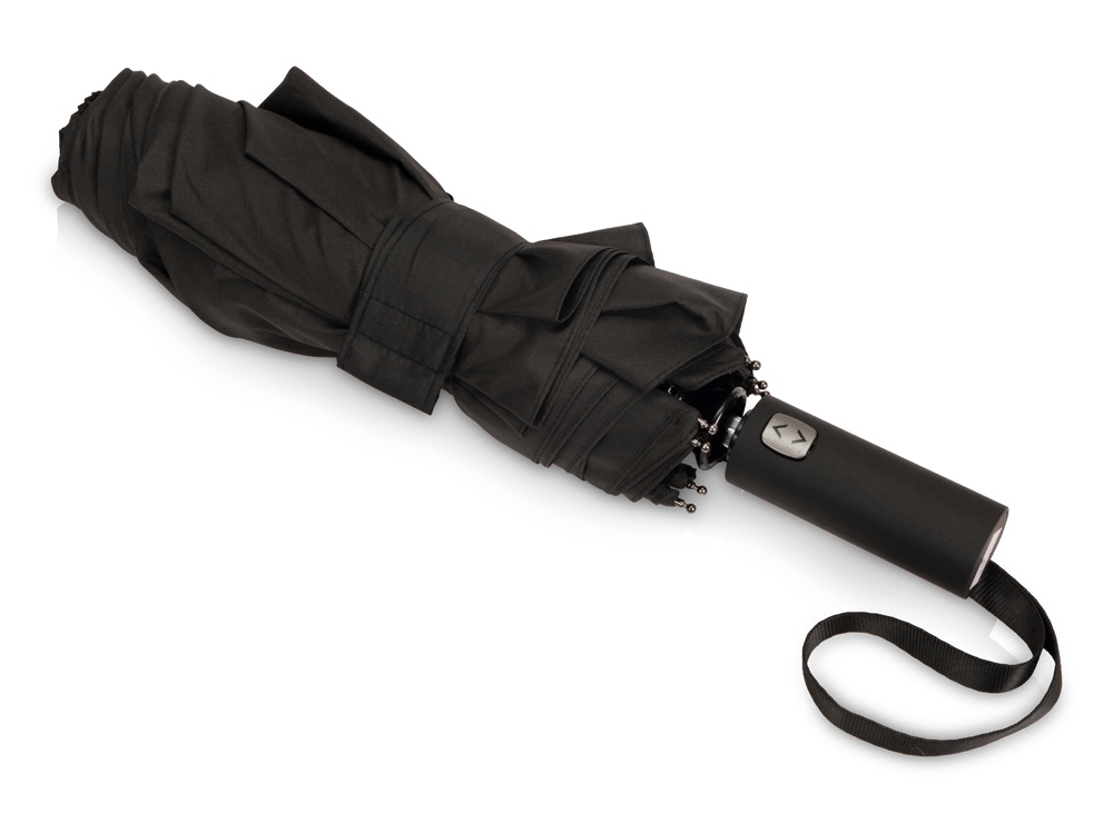 Зонт-автомат складной Canopy, черный Зонт-автомат складной Canopy, черный