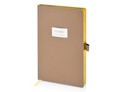 Ежедневник недатированный А5 Total beige с нашивкой, бежевый Ежедневник недатированный А5 Total beige с нашивкой, бежевый