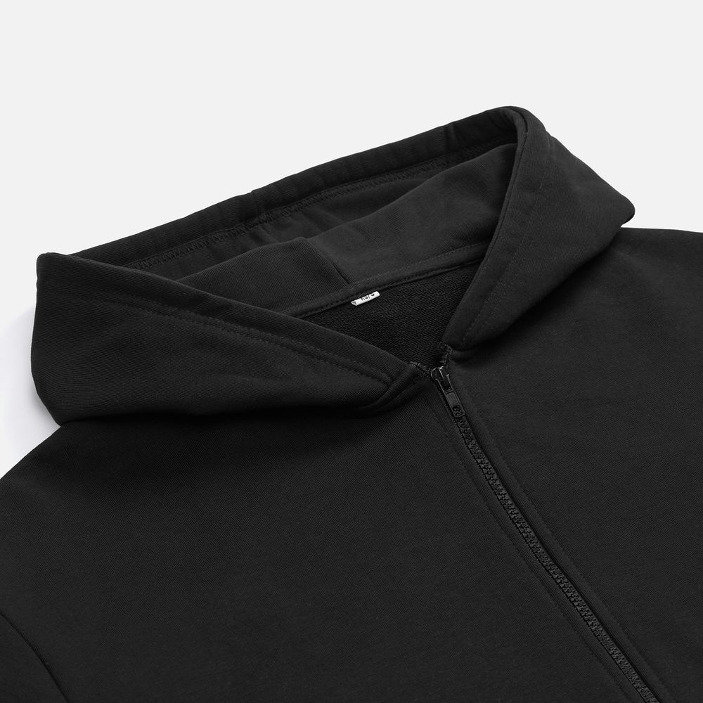 Толстовка унисекс оверсайз Sartoro, черная Толстовка унисекс оверсайз Sartoro, черная