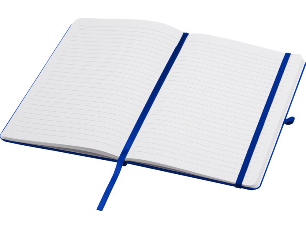 Teak блокнот А5 из переработан. материала в твердой обложке с линован. страницами - Ярко-синий