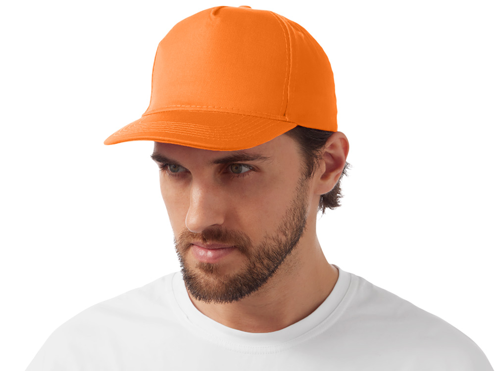 Бейсболка Mix 5-ти панельная 180 гр, оранжевый