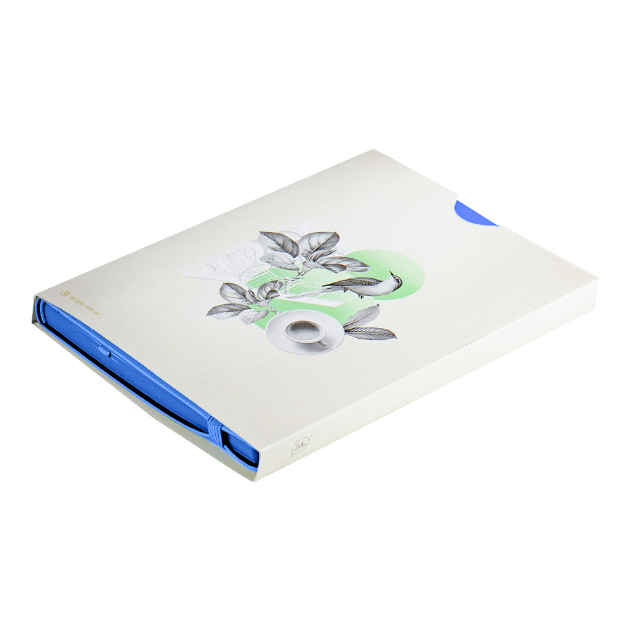 Бизнес-блокнот "RILY", формат А5,  синий ройал, блок в точку