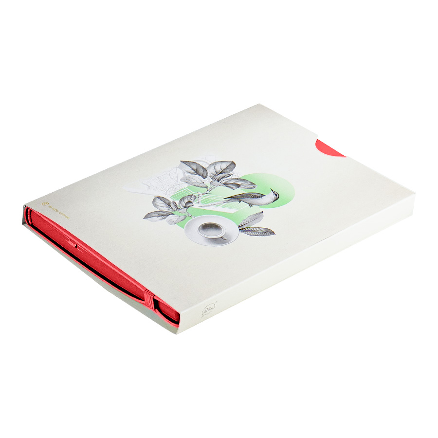 Бизнес-блокнот "RILY", формат А5,  красный, блок в точку