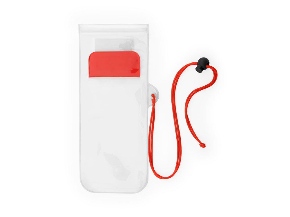 Водонепроницаемый чехол EIDER из ПВХ, прозрачный/красный Водонепроницаемый чехол EIDER из ПВХ, прозрачный/красный