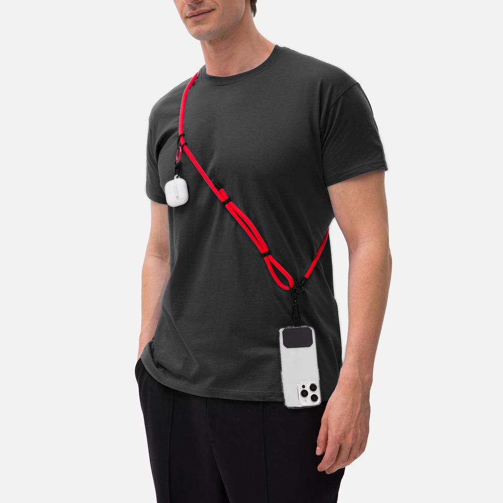 Шнурок для телефона OmniHold, красный Шнурок для телефона OmniHold, красный