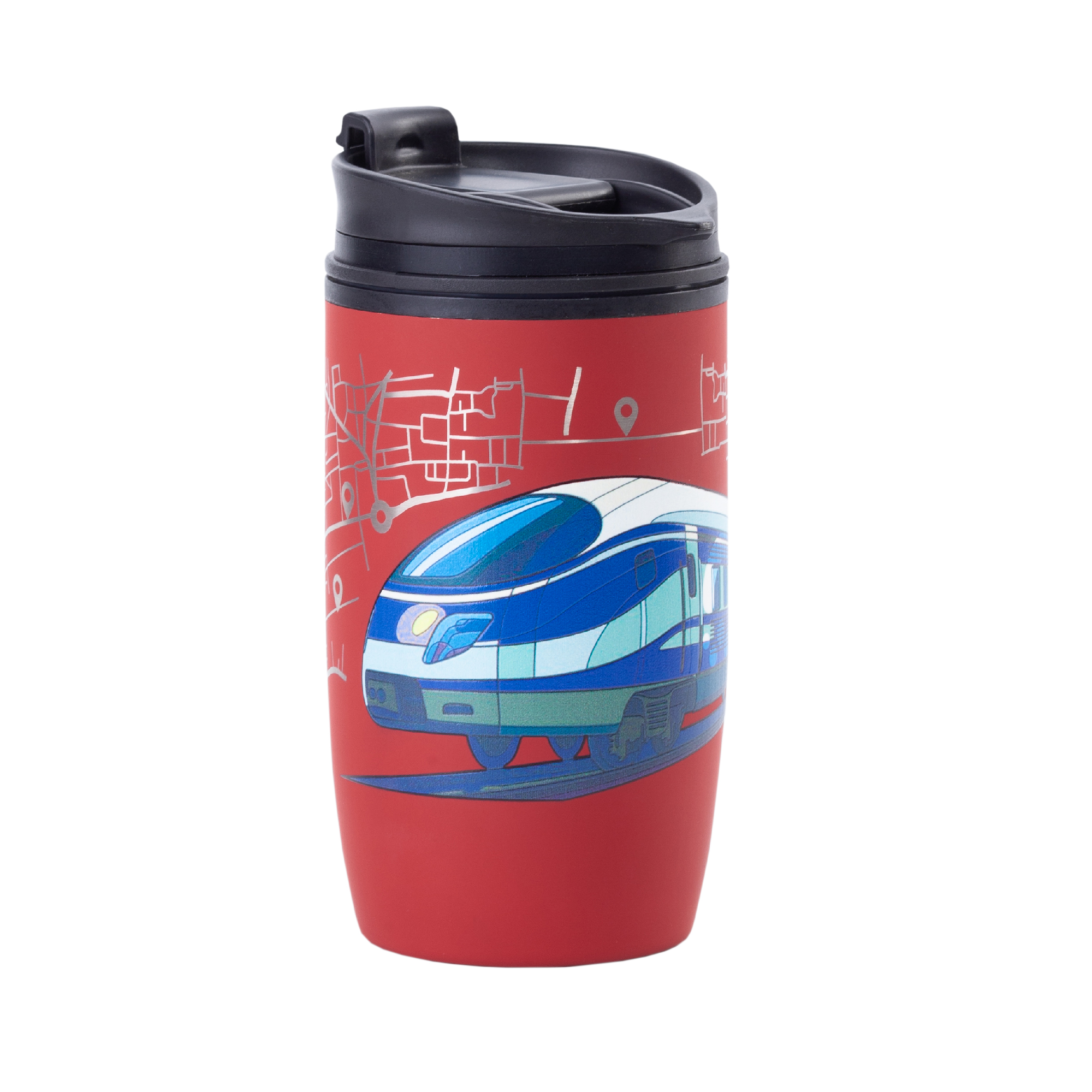 Термостакан "Unicup_Поезд" 300 мл, покрытие soft touch Термостакан "Unicup_Поезд" 300 мл, покрытие soft touch