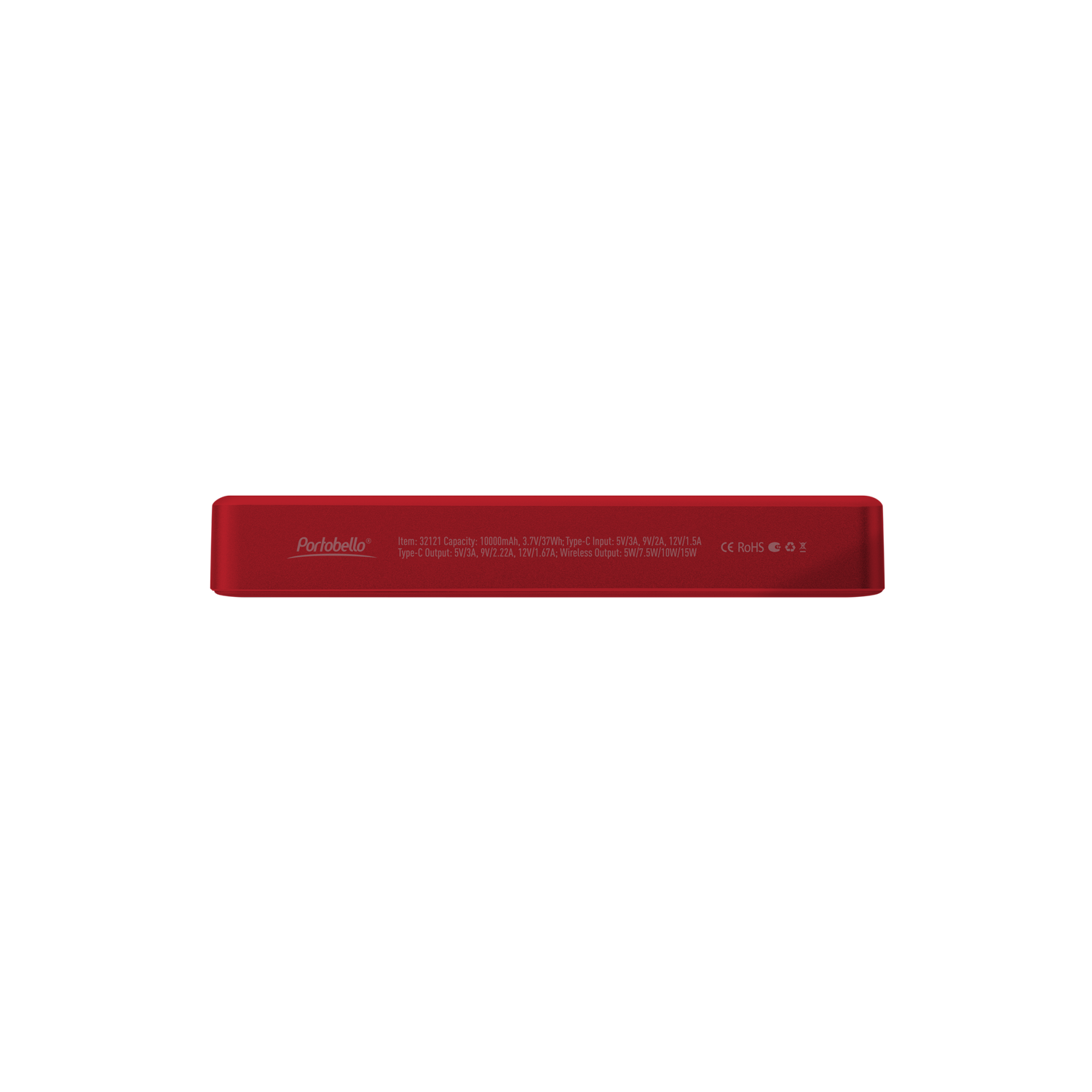 Внешний аккумулятор Атлантис Плюс PD (Atlantis PD Plus) 10000mAh с функцией беспроводной зарядки 15W, красный