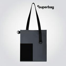 Шоппер Superbag Color (темно-серый с чёрным)