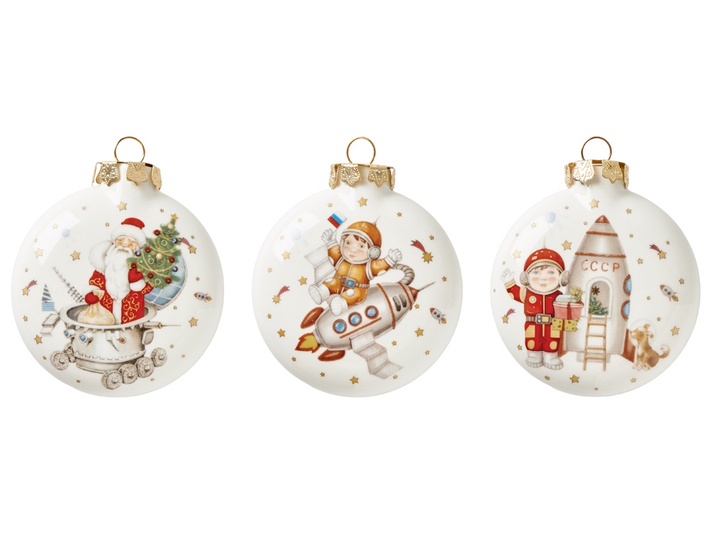 Набор игрушек Медальон Космическое путешествие в подарочной коробке, 3 шт Набор игрушек Медальон Космическое путешествие в подарочной коробке, 3 шт