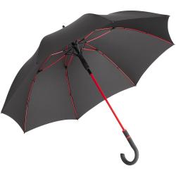 Зонт-трость с цветными спицами Color Style, красный с черной ручкой