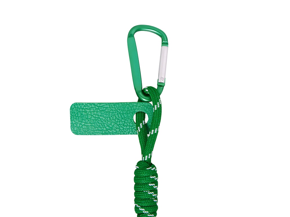 Брелок-веревочка на карабине Trinket, зеленый