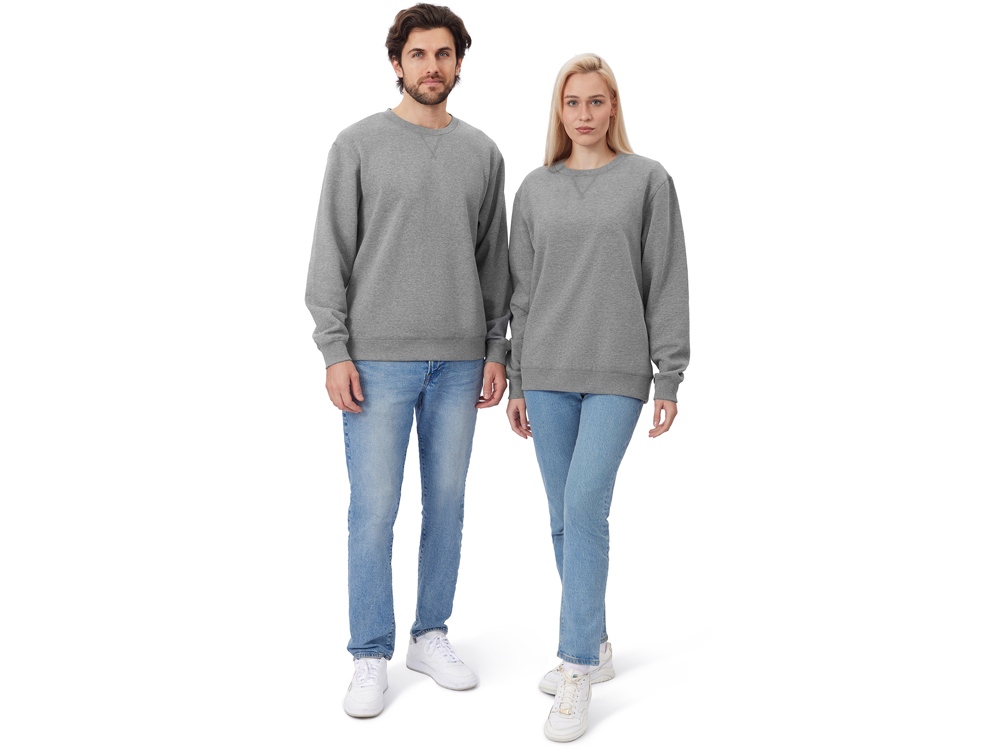 Свитшот Lisbon унисекс, серый меланж