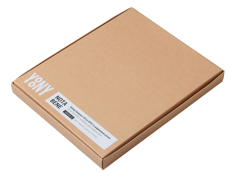 Набор блокнот А5 с магнитным держателем для ручки и подставкой для телефона и металлической шариковой ручкой NotaBene, темно-синий