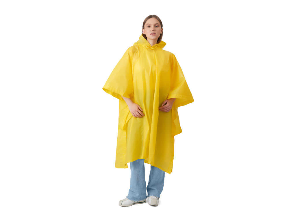 Пончо Hawaii c чехлом унисекс, желтый