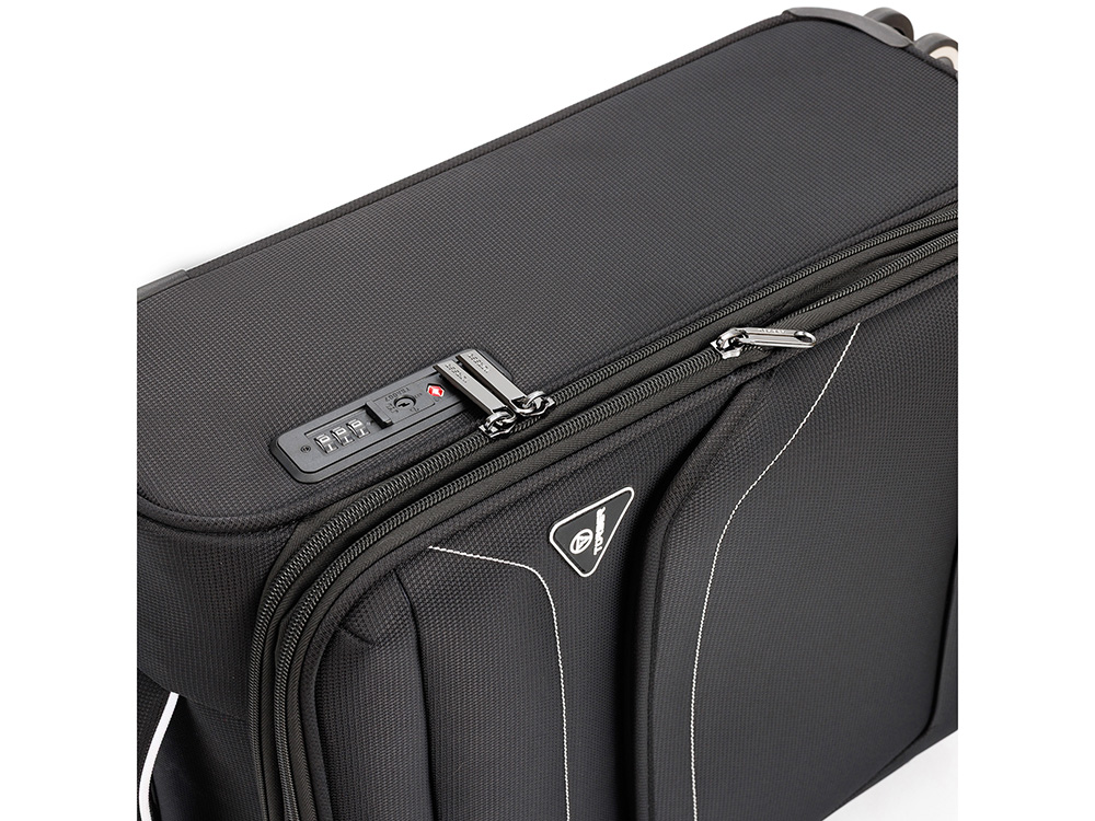 Чемодан TORBER НЕРО, чёрный, переработанный ПЭТ, 40 х 20 х 55 см, 37 л Чемодан TORBER НЕРО, чёрный, переработанный ПЭТ, 40 х 20 х 55 см, 37 л