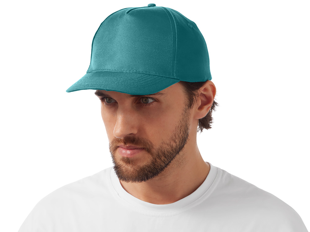 Бейсболка Poly 5-ти панельная 120гр, пыльно-бирюзовый