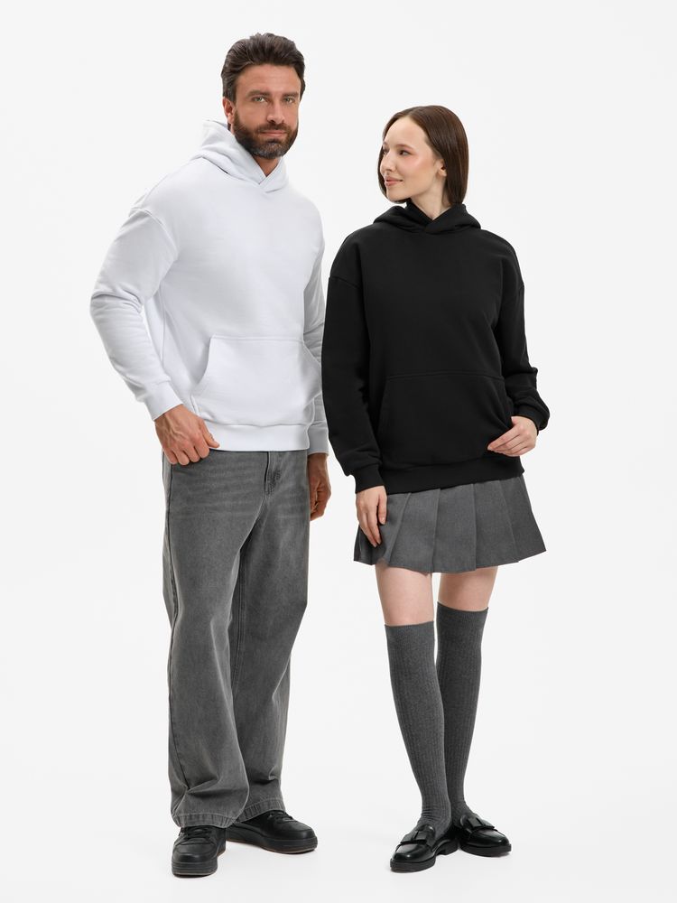 Худи унисекс оверсайз Daylero, белое Худи унисекс оверсайз Daylero, белое