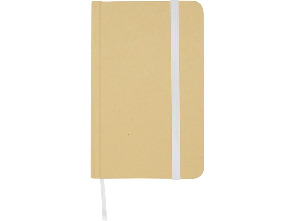 Reed блокнот формата А6 из переработанного материала в твердой обложке с простыми страницами - Белый