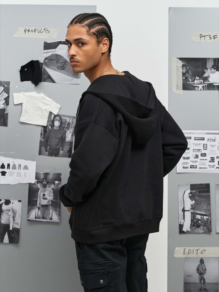 Толстовка унисекс на молнии Jelo, черная Толстовка унисекс на молнии Jelo, черная